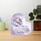 To My Mother - A Tribute to a Wonderful Mother - Acrylic Heart Plaque