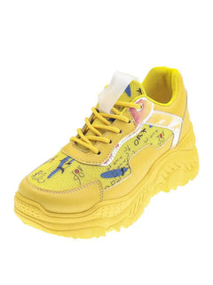 Women's Casual White Sneakers - Trendy Flat Dad Shoes