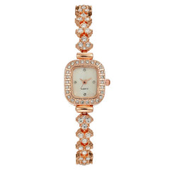 Fashionable Diamond-Studded Women's Quartz Watch Bracelet