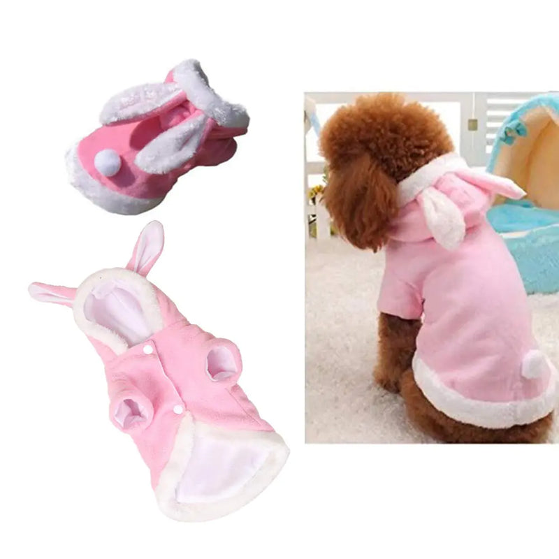 Easter Bunny  Hoodies Costume for Dog Clothes pet  for Medium Dogs Cats (Color : Pink Size : m)