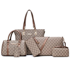 Fashionable Women's Bag Set - 6 Pieces, Large Capacity
