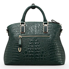 Genuine Leather Dumpling Bag - Crocodile Pattern Handbag