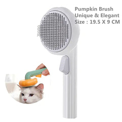 Pumpkin Pet Brush, Self Cleaning  Brush