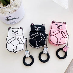 Cartoon Cat AirPods Charging Case