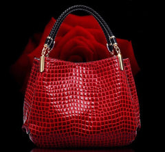 Women's 2019 Crocodile Pattern Handbag and Shoulder Bag