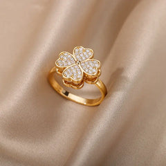 Gold Clover Ring