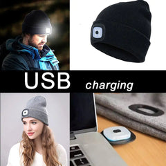 LED Lighted Beanie Cap