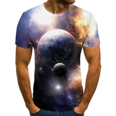 Galaxy Space 3D Printed Men's Short Sleeve T-Shirt