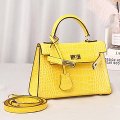 Crocodile Pattern Leather Handbag and Shoulder Bag