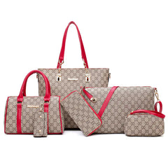Fashionable Women's Bag Set - 6 Pieces, Large Capacity
