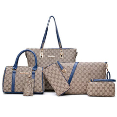 Fashionable Women's Bag Set - 6 Pieces, Large Capacity