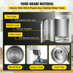 4L Stainless Steel Dental & Medical Water Distiller – Pure Water System