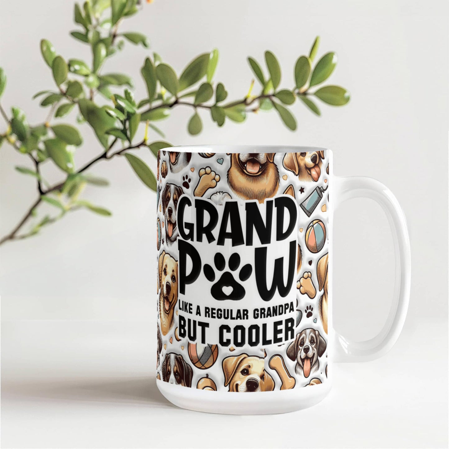 Grand Paw White Mug