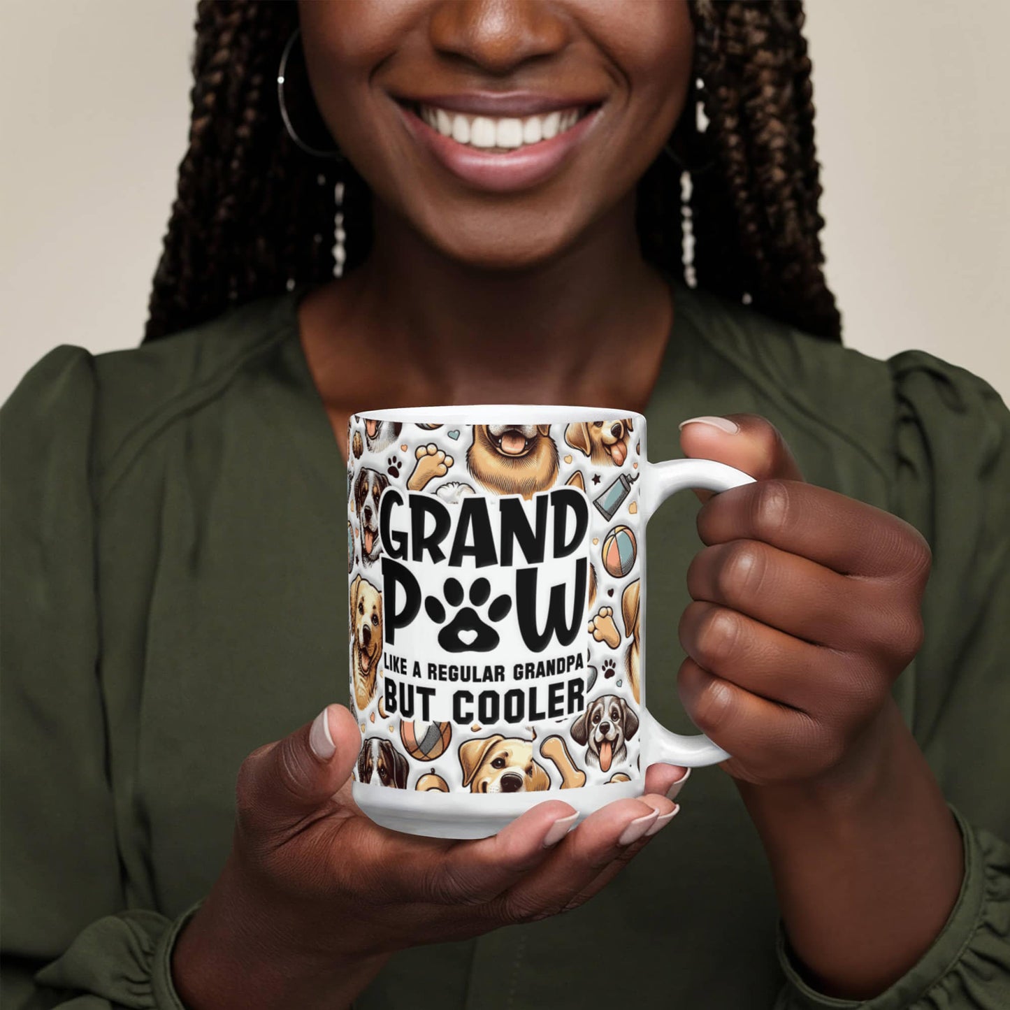 Grand Paw White Mug