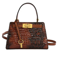 Crocodile Pattern Handbag and Crossbody Bag
