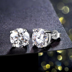 2CT Moissanite Stud Earrings