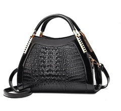 Genuine Leather Crocodile Pattern Shoulder Bag (One Piece)