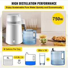 4L Stainless Steel Dental & Medical Water Distiller – Pure Water System