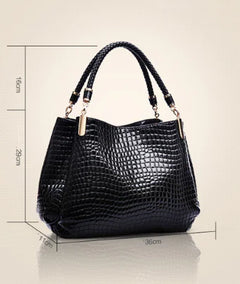 Women's 2019 Crocodile Pattern Handbag and Shoulder Bag