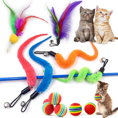 Interactive Feather and Ball Cat Toys