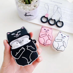 Cartoon Cat AirPods Charging Case