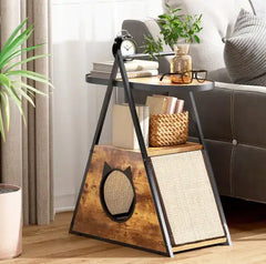 Black Vintage  End Table  Cat Condo