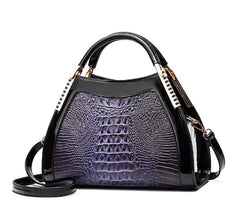 Genuine Leather Crocodile Pattern Shoulder Bag (One Piece)