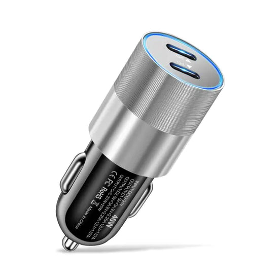 Fast Charging 68W Dual USB Type C Car Charger