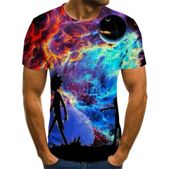 Galaxy Space 3D Printed Men's Short Sleeve T-Shirt
