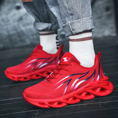 Men's Casual Running Shoes - Trendy White Sneakers