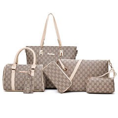 Fashionable Women's Bag Set - 6 Pieces, Large Capacity