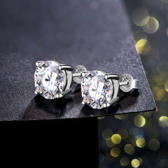 2CT Moissanite Stud Earrings