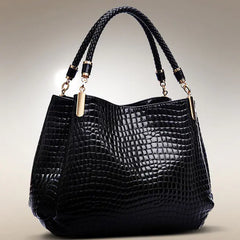 Women's 2019 Crocodile Pattern Handbag and Shoulder Bag